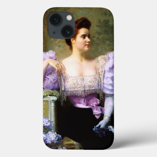Coques Case-Mate iPhone Jeune femme par un bouquet d'hydrangées (Verso)