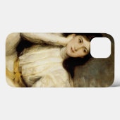 Coques Case-Mate iPhone Jeune Fille Reveuse, Portrait de Berthi Capel (Verso (horizontal))
