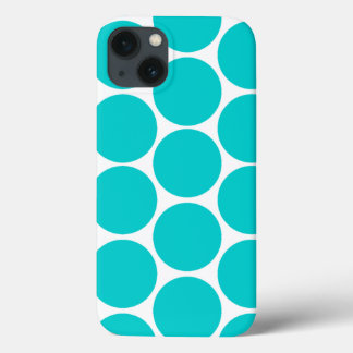 COQUES POUR iPhone JEUNE FUN POIS TURQUOISES GRAND