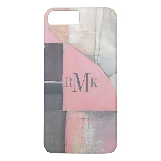 Coques Case-Mate iPhone Jeune mariée de rougissement du monogramme | (Dos)