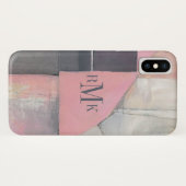 Coques Case-Mate iPhone Jeune mariée de rougissement du monogramme | (Dos (Horizontal))