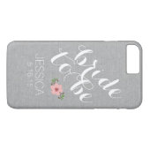 Coques Case-Mate iPhone Jeune mariée personnalisée par coutume à être date (Dos (Horizontal))