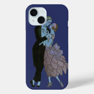 Coque Pour iPhone 15 Jeunes mariés Art Déco vintage, danse d'amour de m