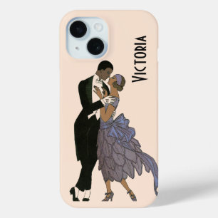 Coque Pour iPhone 15 Jeunes mariés Art déco vintage, la mariée et le ma