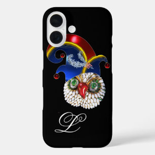 COQUES iPhone 16 JEWEL OWL ET ELF CASQUETTE AVEC DES PLUMES DE DIAM
