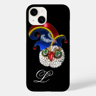 COQUE POUR iPhone 14 JEWEL OWL ET ELF CASQUETTE AVEC DES PLUMES DE DIAM