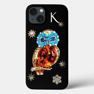 Case-Mate iPhone Case JEWEL OWL, ÉTOILES DE DIAMANT, Or, Turquoise Bleu,