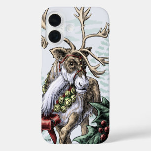 Coques iPhone 16 "Jingle Bells" Christmas Holiday Reindeer Art