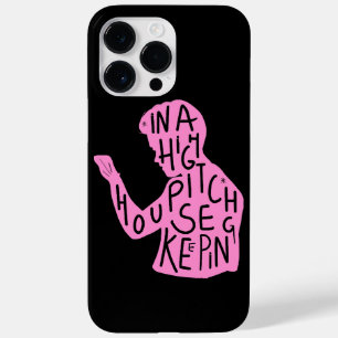 Coque Pour Pour iPhone 14 Pro Max JJ's silhouette ménagère citation en rose pastel