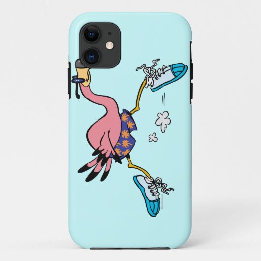 Coques Case-Mate iPhone jogging stupide et mignon qui tourne flamingo (Dos)