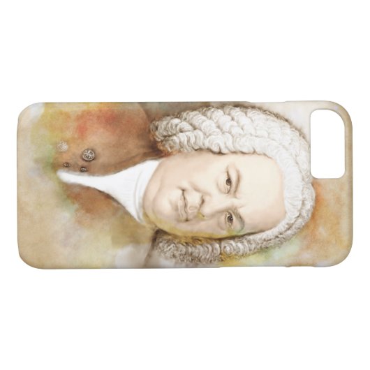Coques Case-Mate iPhone Johann Sebastian Bach im Aquarell Stil (Dos (Horizontal))