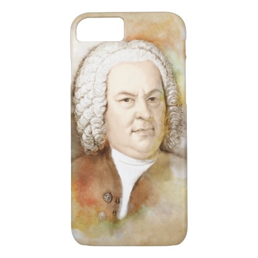 Coques Case-Mate iPhone Johann Sebastian Bach im Aquarell Stil (Dos)