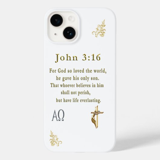 Coques Case-Mate iPhone John 3:16 (Verso)