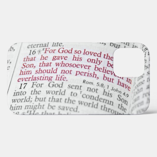 Coques Case-Mate iPhone John 3:16 (Verso (horizontal))