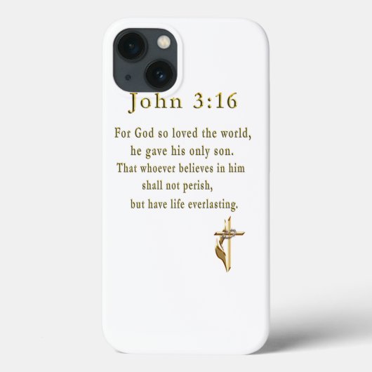 Coques Case-Mate iPhone John 3:16 cadeaux (Verso)