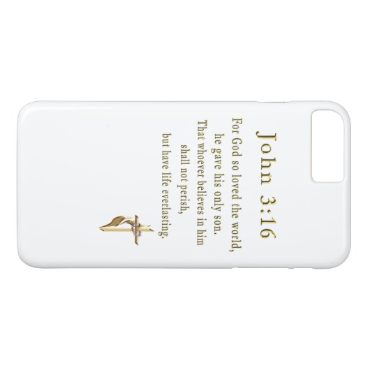 Coques Case-Mate iPhone John 3:16 cadeaux (Dos (Horizontal))