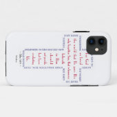 Coques Case-Mate iPhone John 3:16 Croix rouge, blanche et bleue (Dos (Horizontal))