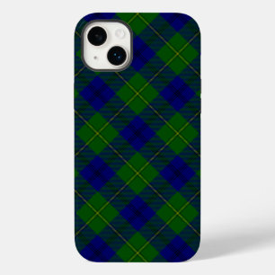 Coque Pour iPhone 14 Plus Johnstone tartan bleu vert plaid