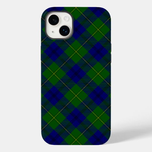 Coques Case-Mate iPhone Johnstone tartan bleu vert plaid (Verso)