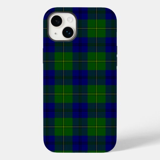 Coques Case-Mate iPhone Johnstone tartan bleu vert plaid (Verso)
