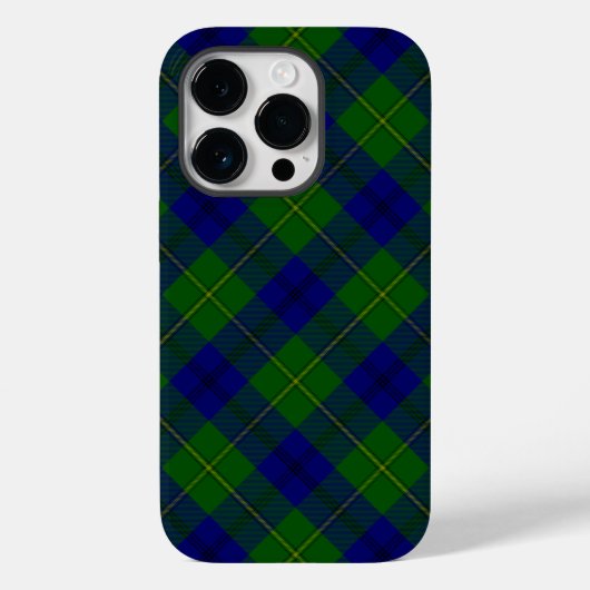 Coques Case-Mate iPhone Johnstone tartan bleu vert plaid (Verso)