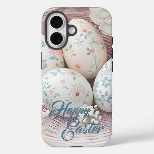 Coques iPhone 16 Joie de Pâques Douce avec Motif Floral