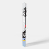 Coques Case-Mate iPhone Joie d'hiver - Chat avec foulard Birch Trees Cardi (Verso / Droite)