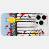 Coques Case-Mate iPhone Joie d'hiver - Chat avec foulard Birch Trees Cardi (Verso (horizontal))