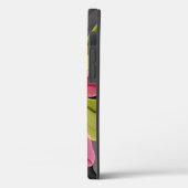 Coques Case-Mate iPhone Joie, Rose Vert Anthracite Fleur Fractal Meilleure (Verso / Gauche)