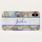 Coques Case-Mate iPhone Joli arrière - plan Seashells (Dos (Horizontal))