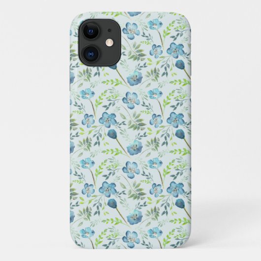 Coques Case-Mate iPhone Joli bébé bleu yeux aquarelle Floral (Dos)