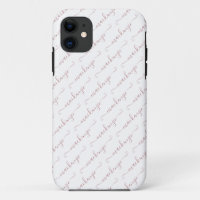 Joli blanc et Rose or manuscrit Nom du script