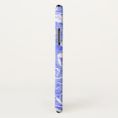 Coques Case-Mate iPhone Joli bleu blanc fleurs classiques motif (Dos/Droite)