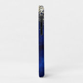 Coques Case-Mate iPhone Joli bleu bleu or faux parties scintillant monogra (Dos/Gauche)