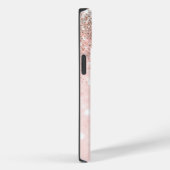 Coques Case-Mate iPhone Joli blush rose faux argent parties scintillant mo (Verso / Droite)