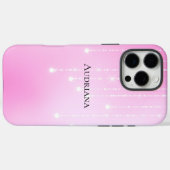 Coques Case-Mate iPhone Joli Bokeh blanc rose (Verso (horizontal))