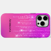 Coques Case-Mate iPhone Joli Bokeh Rose Coeurs Étincelants (Verso (horizontal))