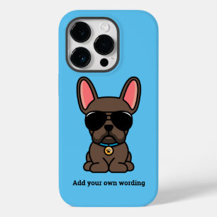 Coque Pour iPhone 14 Pro Joli Brown Coque-coque iphone de Bulldog