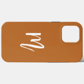 Coques Case-Mate iPhone Joli caramel arrière - plan Calligraphie initiale (Verso (horizontal))