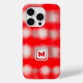 Coques Case-Mate iPhone Joli carreau rouge blanc gris monogramme Noël (Verso)