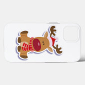 Coques Case-Mate iPhone Joli cerf de Noël (Verso (horizontal))