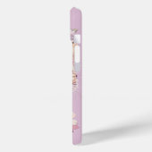 Coques Case-Mate iPhone Joli Chat Aquarelle Violet avec Flore (Verso / Gauche)