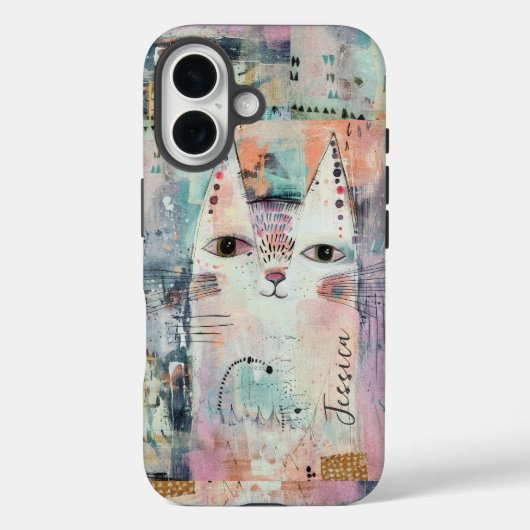 Coques Case-Mate iPhone Joli Chat Blanc (Verso)