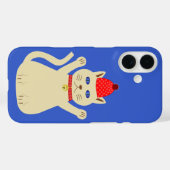 Coques Case-Mate iPhone Joli Chat de Noël (Verso (horizontal))