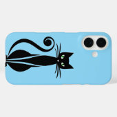 Coques Case-Mate iPhone Joli Chat Noir Avec Des Yeux Verts (Verso (horizontal))