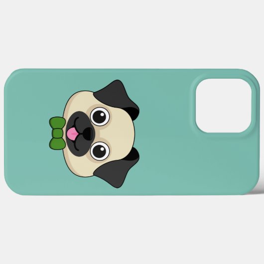Coques Case-Mate iPhone Joli chien Carlin avec Papillon (Verso (horizontal))
