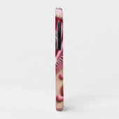 Coques Case-Mate iPhone Joli chiot 3D dans un Arrière - plan rose et blanc (Dos/Gauche)
