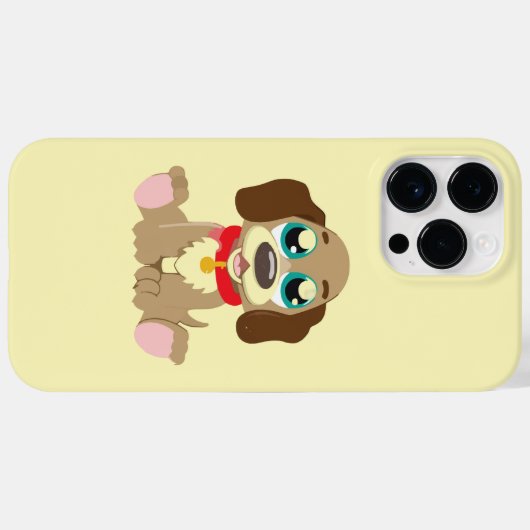 Coques Case-Mate iPhone Joli Chiot Avec De Beaux Yeux (Verso (horizontal))