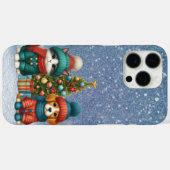 Coques Case-Mate iPhone Joli chiot de Noël & chaton (Verso (horizontal))