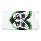 Coques Case-Mate iPhone Joli Coeur de citron vert, noir et blanc (Dos (Horizontal))